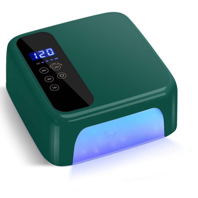 M&R 602PRO Green LED sans fil lampe à ongles, séchoir à ongles sans fil, lumière à ongles LED rechargeable 72W, lampe à ongles à LED UV en gel portable avec capteur de réglage à 4