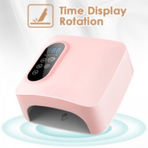 M&R 601PRO 72W lampe à ongles LED sans fil, séchoir à ongles à LED rechargeable, 15600mAh lampe de curling de vernis à ongles rapide sans fil, Laumoises en gel professionnel outils de manucure d\'art pour la maison et le salon (rechargeable)